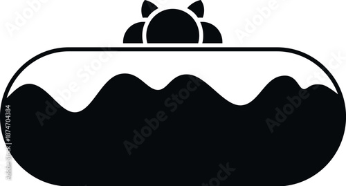 Eclair pastry with chocolate glaze and decorative topping, representing sweet dessert food