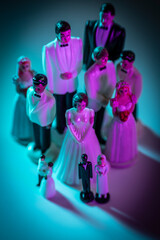 Bride and groom cake toppers