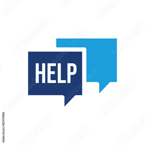 help chat colored icon vector design good for web or mobile app