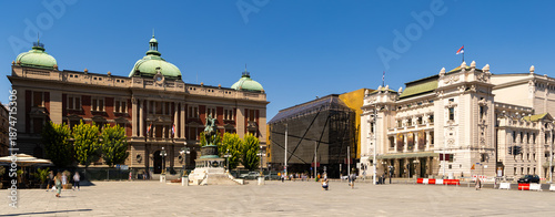 Fotografía View of the main Republic Square in Belgrade