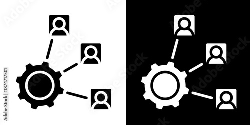 Stakeholder Management  Icon Set White Glyph Style Collection