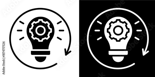 Future Readiness  Icon Set White Glyph Style Collection