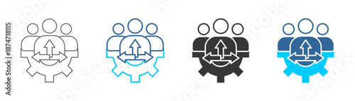 Decision Making icon set multiple style collection	