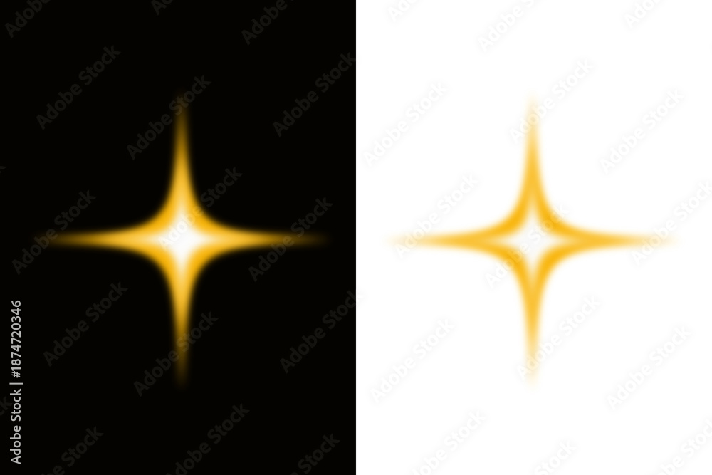 Obraz premium Sparkling Glowing gold Light Effects Isolated on Transparent Background, Magical Luminous Glow Overlay, Shining Sparkles and Light , Bright Radiant Light Burst PNG for Motion Graphics, Events and Desi