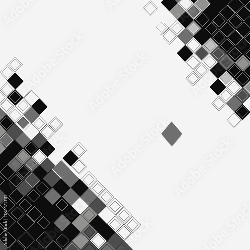 Pixelated squares in diagonal pattern formation.