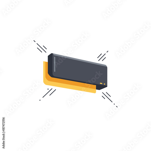 Smartphone with Sliding Yellow Tray.