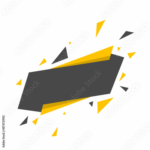 Geometric Shape Fragmented Abstract Design Element.