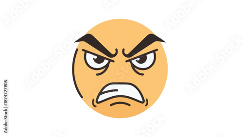 Angry Face Emoji with Furious Expression