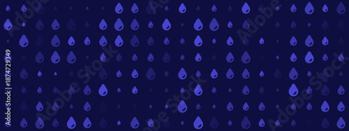Blue Rain Drops Background Pattern for Creative Projects and Designs