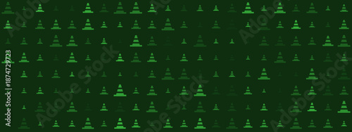 Green Chess Board Pattern Featuring Various Chess Pieces for Game Design and Strategy