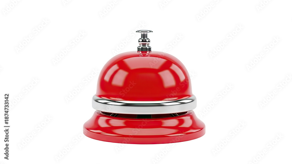 Obraz premium Red and Silver Service Bell