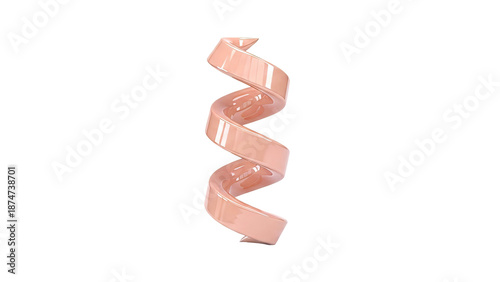 Shiny Peach Spiral Ribbon