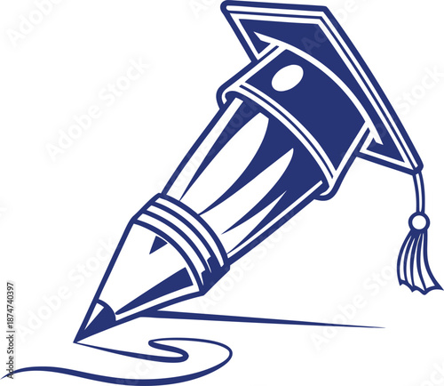 Flat eraser education icon simple blue icon vector illustration