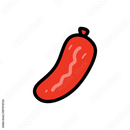Sausage food icon design illustration