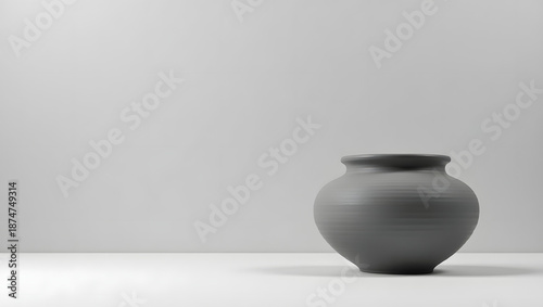 Simple Monochrome Pottery Object