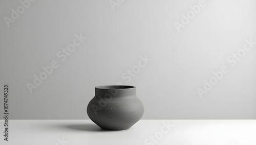 Empty Ceramic Pot for Interior Design