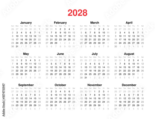 2028 Calendar