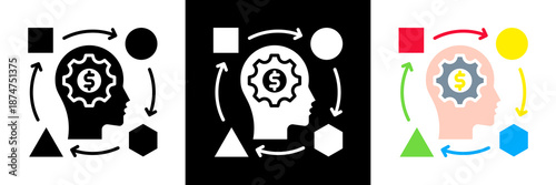 Adaptation Icon Set Glyph vector Illustration 