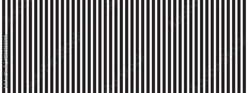 Vertical black parallel straight lines isolated on white background. Simple striped graphic print. Texture of prison bar. Vector graphic minimalist illustration