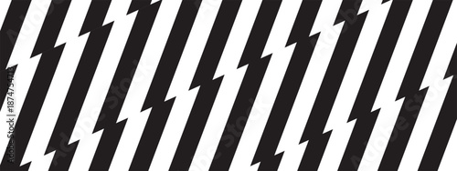 Repeating zigzag lines. Thunderbolt background. Danger or electric power, flash light, jagged stripes pattern. Superhero, boom, shock or surprise comic cartoon print. Vector graphic illustration