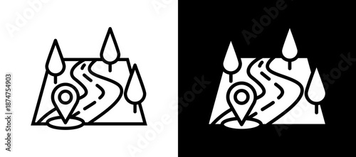 Path whiteblack icon