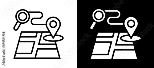 Geolocation whiteblack icon