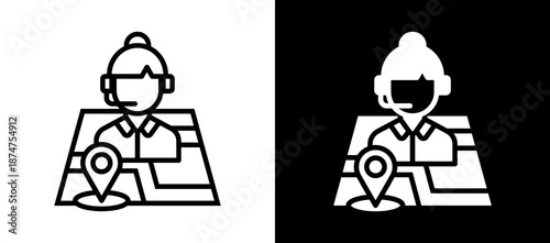 Journey Assistant whiteblack icon