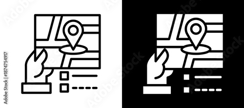 Navigation whiteblack icon