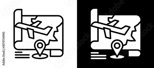 Travel Guidance whiteblack icon