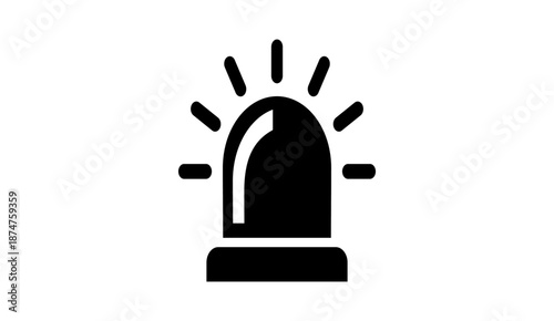 Emergency Siren Alarm Icon Vector