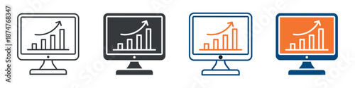 Data Analytics Icon Set Multiple Style Collection 