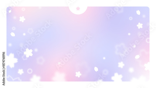Photos 桜 春 幻想的 かわいい グラデーション VTuber 配信 サムネイル バナー デザイン 背景 イラスト