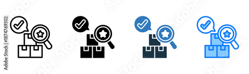 Quality Control icon multiple style 