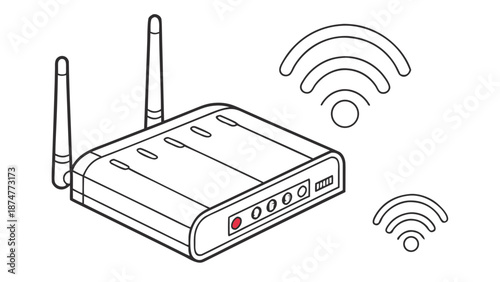 IoT Smart Home Central Hub Signal Icon for Integrated Domestic Technology Control