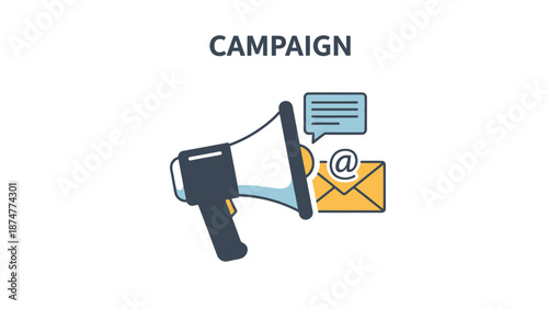 Effective marketing campaign with loudspeaker and email