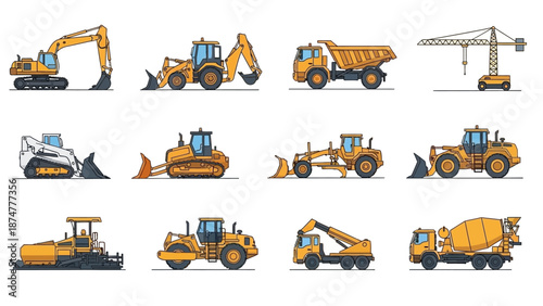 Construction Equipment A Comprehensive Collection of Heavy Machinery for Various Construction Tasks