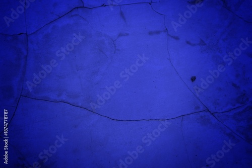 Blue Cracked Wall Texture Backdrop With Deep Cracks And Subtle Grunge Vibe