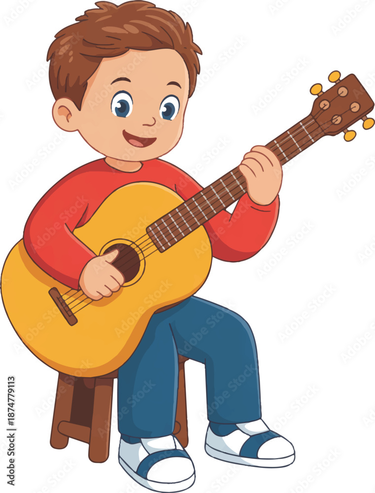Obraz premium boy with guitar