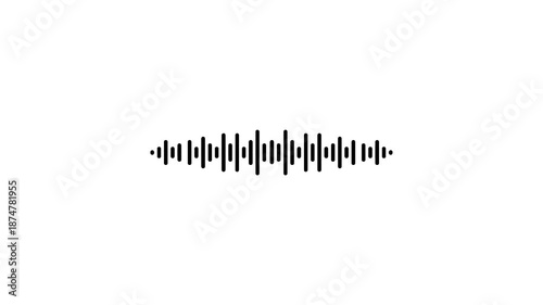 Audio spectrum loop animation with minimal waveform bars visualizing music rhythm, ideal for podcasts, music videos, live streams, and digital backgrounds