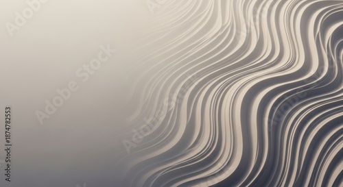 Abstract flowing waves of light and shadow background