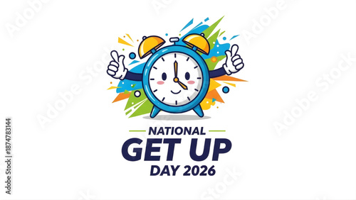 National Get Up Day 2026 Vector Illustration Motivation Inspiration
