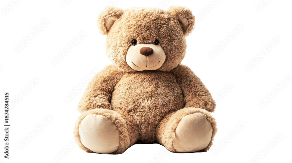 Fototapeta premium Adorable valentine's teddy bear on transparent background