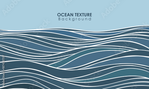 Blue water surface night ocean pattern background