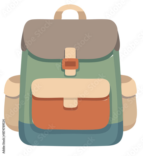 vector illustration of a bag pack