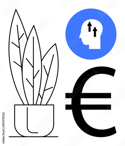Finance concept. Finance ed alongside sustainability and personal growth. Finance encourages a balance between wealth, environmental care, and self-improvement. For banking, eco-sustainability