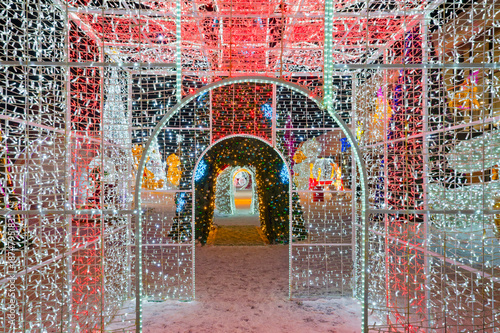 Vibrant Light Tunnel Display