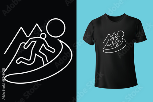 Ski school. Vector ski club retro badge. Concept for shirt, print, seal or stamp with ski boot. Family vacation, activity or travel. For logo design, patches