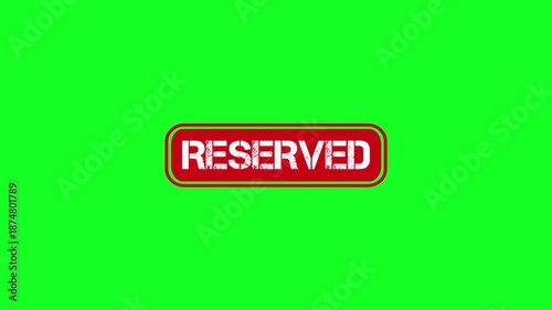 Reserved Red Stamp Animation for Allocation and Booking Status