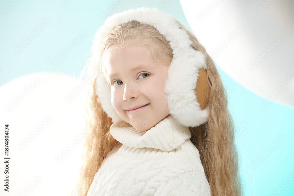 Fototapeta premium adorable winter smile