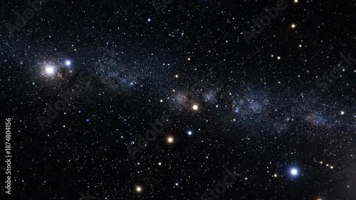 Orion Nebula Starry Night Sky Scene.